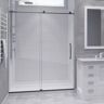 ANZZI Leon 60 in. x 76 in. Frameless Sliding Shower Door in Gunmetal with Handle