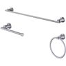 Glacier Bay Oswell 3-Piece Bath Hardware Set with Toilet Paper Holder, Hand Towel Holder, 24 in. Towel Bar in Brushed Nickel