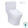TOTO WASHLET+ Aquia IV 2-Piece 1.28 and 0.9 GPF Dual Flush Elongated Standard Height Toilet S7 Bidet Seat in Cotton White