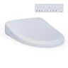 TOTO S7WASHLET+ Elongated Electric Bidet Seat for T40 WASHLET+ Toilet with Classic Lid and EWater+ in Cotton White