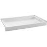 FINE FIXTURES 30 in. L x 60 in. W Alcove Threshold Shower Pan Base with center drain in white