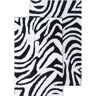 Chesapeake Merchandising Zebra Black and White 21 in. x 34 in. and 24 in. x 40 in. 2-Piece Bath Rug Set