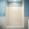 DreamLine QWALL-VS 48 in. W x 76 in. H x 41.5 in. D 4-Piece Glue-Up Acrylic Alcove Shower Backwalls in Biscuit