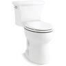 KOHLER Highline Arc Complete Solution 1-Piece 1.28 GPF Single Flush Elongated Toilet in White