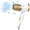 Aoibox 1875-Watt Lightweight Conditioner Home Hairdryer and Travel Hair Dryer Negative Ion Hair Dryer in White and Gold