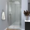 TOOLKISS 34 to 45 in. W x 72 in. H Bi-Fold Frameless Shower Doors in Chrome with Clear Glass