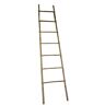 8 ft. 5-Bar Self-Standing Bamboo Ladder Towel Rack in Mahogany