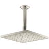 KOHLER 1-Spray Patterns 8 in. Ceiling Mount Square Fixed Shower Head with Katalyst Spray in Vibrant Polished Nickel