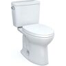 TOTO Drake 2-Piece 1.6 GPF Single Flush Elongated Standard Height Toilet in Cotton White, SoftClose Seat Included