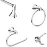 MOEN Darcy 4-Piece Press and Mark Bath Hardware Set with 18 in. Towel Bar, Towel Ring, Paper Holder and Robe Hook in Chrome