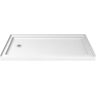 DreamLine SlimLine 60 in. x 30 in. Single Threshold Shower Pan Base in White with Left Hand Drain