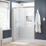 Delta Traditional 60 in. x 70 in. Semi-Frameless Sliding Shower Door in Chrome with 1/4 in. (6mm) Clear Glass