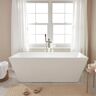 Vanity Art Narbonne 67 in. Acrylic Flatbottom Freestanding Bathtub in White