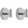 Italia Amalfi 2-Piece Robe Hook Set in Chrome