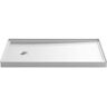 KOHLER Rely 60 in. L x 32 in. W Alcove Shower Pan Base with Left Drain in White