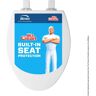 BEMIS Mr. Clean Elongated Soft Close Enameled Wood Closed Front Toilet Seat, White Removes for Easy Cleaning + Antimicrobial