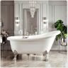 Eviva Stella 67 in. Acrylic Clawfoot Non-Whirlpool Bathtub in White