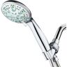 AquaDance Antimicrobial 6-Spray 4 in. High Pressure Single Wall Mount Handheld Adjustable Shower Head in Chrome