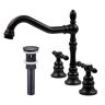Novatto MILLER 8 in. Widespread 2-Handle Lavatory Bathroom Faucet with Overflow Drain in Oil Rubbed Bronze