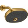 KOHLER Statement 3-Spray Patterns with 2.5 GPM 8 in. Wall Mount Fixed Shower Head in Vibrant Brushed Moderne Brass