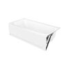 Bootz Industries Mauicast 60 in. x 30 in. Rectangular Alcove Soaking Bathtub with Right Drain in White