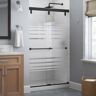 Delta Mod 47-3/8 in. x 71-1/2 in. Soft-Close Frameless Sliding Shower Door in Black with 1/4 in. Tempered Transition Glass
