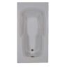 Comfortflo 60 in. Acrylic Reversible Drain Rectangular Alcove Soaking Bathtub in White
