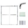 Transolid Cara 59 in. W x 70 in. H Sliding Semi-Frameless Shower Door in Polished Chrome with Clear Glass