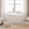 Vanity Art Bourges 55 in. Acrylic Flatbottom Bathtub in Pure White