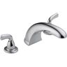 Delta Foundations 2-Handle Deck-Mount Roman Tub Faucet Trim Kit Only in Chrome (Valve Not Included)