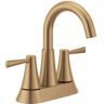 MOEN Ronan 4 in. Centerset 2-Handle Bathroom Faucet in Bronzed Gold