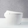 MUELLER Smart Toilet 1-Piece 1 GPF Single Tornado AutoFlush Elongated Toilet in White with Heated Seat Remote and Dryer