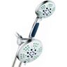 Hotel Spa Antimicrobial 48-Spray 6 in. High Pressure 3-Way Dual Rain Shower Head & Handheld Shower Head Combo in Chrome