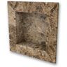 FlexStone 17 in. x 17 in. Square Recessed Shampoo Caddy in Breccia Paradiso