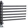 Aoibox 6-Arms Swivel Towel Rack Wall Mounted with 180° Rotation for Kitchen/Bathroom in Matte Black