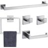 ATKING Wall Mounted 5-Piece Bath Hardware Set Towel Bar Set with Mounting Hardware Towel Ring in Brushed Nickel