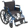 Drive Medical Blue Streak Wheelchair with Flip Back Desk Arms, 20 in. Seat and Swing-Away Footrests