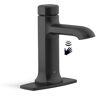 KOHLER Rubicon Battery Powered Touchless Single Hole Bathroom Faucet in Matte Black