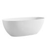 Modland Patsy 65 in. Stone Resin Flatbottom Freestanding Bathtub in White