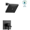 Delta Zura 1-Handle Shower Faucet Trim Kit with H2Okinetic Spray in Matte Black (Valve Not Included)