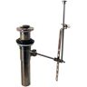 Westbrass Pop-Up Bathroom Sink Drain Assembly Stopper with Lift Rod without Overflow Holes-Exposed, Satin Nickel