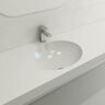 BOCCHI Parma 22 in. Undermount Fireclay Bathroom Sink in Matte White with Overflow