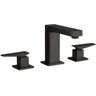 LaToscana Quadro 8 in. Widespread 2-Handle High Arc Bathroom Faucet in Black