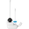 OXO Good Grips Plastic Toilet Brush and Holder with Plunger in White