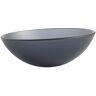 WarmieHomy Tempered Glass Matte Bathroom Vessel Sink Round Bathroom Basin Tempered Glass Matt Gray