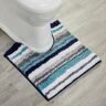 Better Trends Griffie Collection Blue and Grey 20 in. x 20 in. Contour 100% Polyester Bath Rug