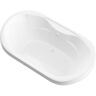 Universal Tubs Ruby Waterfall 5.9 ft. Acrylic Center Drain Oval Drop-in Non-Whirlpool Bathtub in White