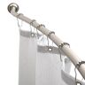 Bath Bliss Curved Wall Mounted Rod in Satin Nickel