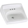 American Standard Lucerne Vitreous China Wall Hung Bathroom Sink in White with 4 in. Faucet Holes and Less Overflow