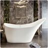 Eviva Lisa 67 in. Acrylic Faltbottom Freestanding Bathtub in White